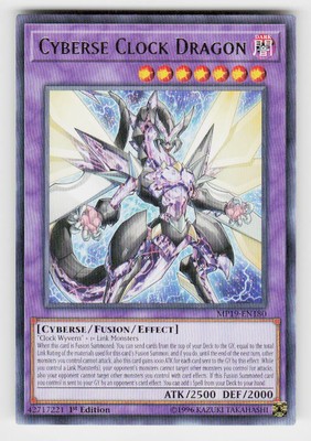 2019 Gold Sarcophagus Tin Mega Pack #MP19-EN180 Cyberse Clock Dragon 1st Edition-image