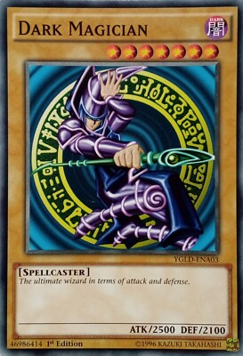 YGLD-ENA03 DARK MAGICIAN COMMON 1ST EDITION YuGiOh CARD-image