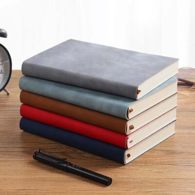 Thick PU Leather Office Journal A5 Notebook Lined Paper Writing Diary 400 Pages-image