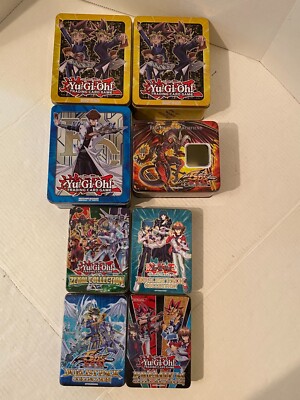 Yu-GI-Oh Trading Card Tins 4 From 1996,1 From 2008,3 Mega Tins From 2017-image