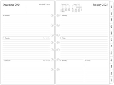 Newestor 2025 Weekly & Monthly Planner Refill, 5-1/2