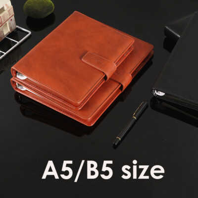 Refillable PU Leather Journal A5/B5 Notebook Lined Paper Writing Diary 164 Pages-image