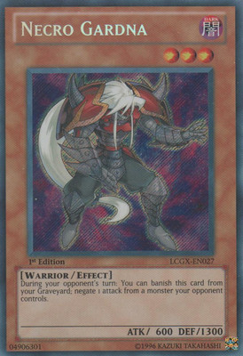 Light Play x 1 Necro Gardna - LCGX-EN027 - Secret Rare - 1st Edition LCGX Legend-image