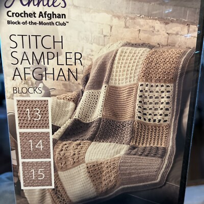 NEW Annie’s Crochet Afghan Stitch Sampler Blocks 13 14 15 DVD  SEALED CAB058-image