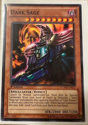 | Yugioh Dark Sage LCYW-EN027 1st Edition  Legendary Yugis World  HP 🔥 |-image