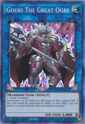 YGO-4x-Near Mint-Gouki The Great Ogre - MP18-EN064 - Super Rare - 1st Edition-20-image
