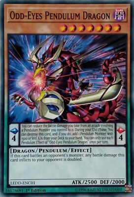 LEDD-ENC01 ODD-EYES PENDULUM DRAGON COMMON 1ST EDITION YuGiOh CARD-image