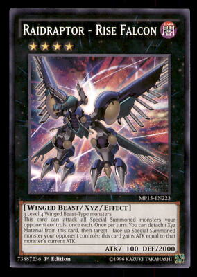 Yugioh Raidraptor - Rise Falcon #MP15-EN223 2015 Mega-Tins Mega Pack LP-image