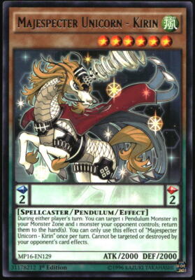 Yu-Gi-Oh! - 2016 Mega-Tin Mega Pack Majespecter Unicorn 2016 MP16-EN129 1st Ed.-image