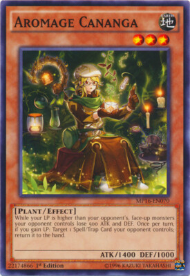 Yugioh! LP Aromage Cananga - MP16-EN070 - Common - 1st Edition Lightly Played, E-image