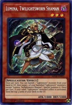 *** LUMINA, TWILIGHTSWORN SHAMAN *** 1ST EDITION SECRET RARE MP18-EN052 YUGIOH!-image