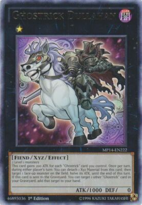 Yugioh! LP Ghostrick Dullahan - MP14-EN222 - Rare - 1st Edition Lightly Played, -image