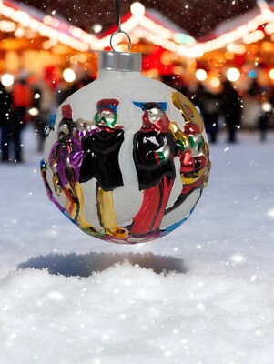 Kat and Annie - Yellow Submarine Scene Round - Christmas Ornament - #81649-image
