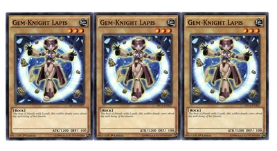 Yugioh- 3X Gem-Knight Lapis - Common - 1st Edition - MP15-EN202 - Near Mint-image