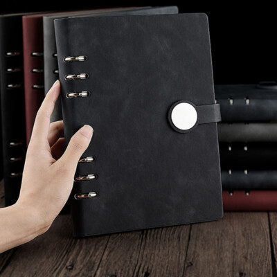 Refillable PU Leather Journal A5 Notebook Lined Paper Writing Diary 240 Pages-image