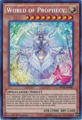 Yu-Gi-Oh Card - MP14-EN081 - WORLD OF PROPHECY (secret rare holo) - NM/M-image