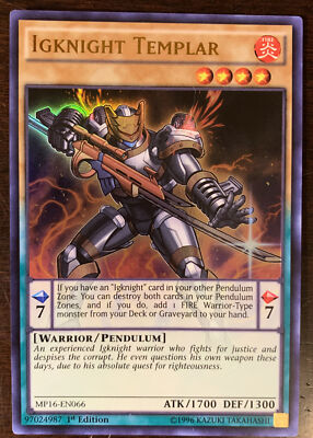 Igknight Templar MP16-EN066 YuGiOh! ULTRA RARE Mega Pack 2016 1stEd Near Mint x1-image
