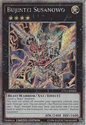 1x Bujintei Susanowo - CT11-EN002 - Platinum Secret Rare - Limited Edition CT11 -image