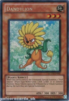 Yugioh! MP Dandylion - LCGX-EN042 - Secret Rare - Unlimited Edition Moderately P-image