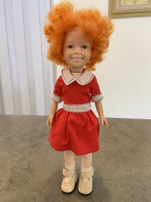 Vtg Little Orphan Annie Doll Knickerbocker 11” Taiwan-image