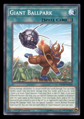 Yugioh Giant Ballpark #MP19-EN200 2019 Gold Sarcophagus Tin Mega Pack LP-image