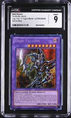 CGC 9 Dark Paladin LCYW-EN048 Legendary Collection 3 Yugi’s World Secret Rare-image