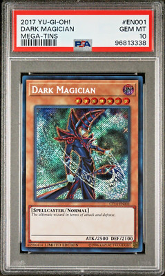 2017 Yugioh Dark Magician Mega-Tins Limited Edition CT14-EN001 PSA 10 GEM MINT-image