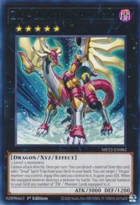 1x ZW - Dragonic Halberd - 1st Ed NM Eng YuGiOh - 2022 Mega Tin - Pharoah's Gods-image