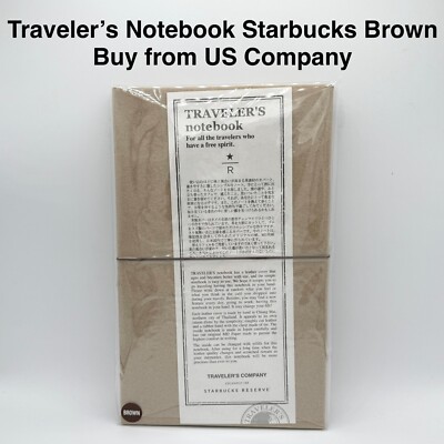 NEW Starbucks Reserve Roastery Tokyo Traveler's Notebook Planner Organizer Brown-image