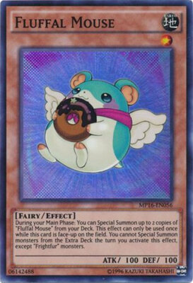 Yu-Gi-Oh Card - MP16-EN056 - FLUFFAL MOUSE (super rare holo) - NM/M-image