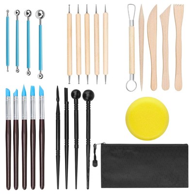 24pcs Polymer Clay Kit, Pottery Tools, Pottery Kit, Clay Sculpting Tools,3943-image