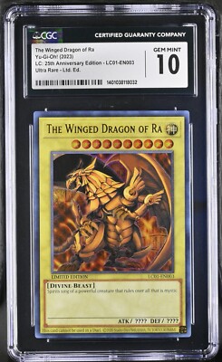 The Winged Dragon of Ra LC01-EN003 ULTRA RARE - CGC PSA 10 GEM MINT-image
