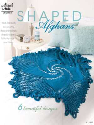 NEW!!! ANNIES CROCHET SHAPED AFGHANS 6 BEAUTIFUL DESIGNS-image