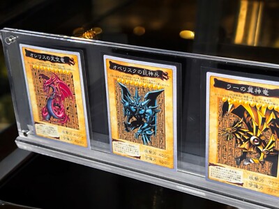 3-Card Egyptian God Card Acrylic Display Set BANDAI Style-image