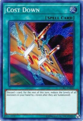 Yugioh! LP Cost Down - LCKC-EN040 - Secret Rare - Unlimited Edition Lightly Play-image