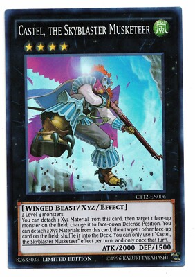 Yu-Gi-Oh Card Castel, the Skyblaster Musketeer CT12-EN006 Limited Super Rare! NM-image