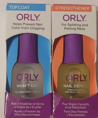 ORLY Topcoat  & Strengthener .6oz. ea. Protective Polymer Shield &  Prevent ...-image
