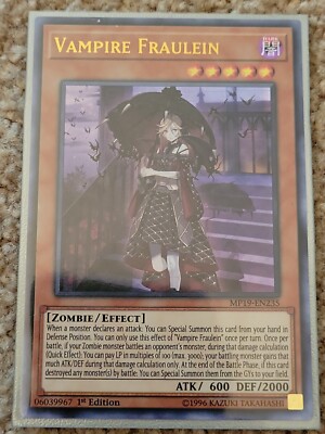 Yu-Gi-Oh! TCG Vampire Fraulein Gold Sarcophagus Tin Mega Pack MP19-EN235 NM 1st-image