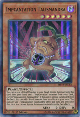 *** IMPCANTATION TALISMANDRA *** SUPER RARE MP19-EN084 MEGA TIN YUGIOH! -image