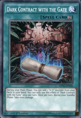 1st Ed Dark Contract with the Gate MP16-EN168 Yugioh-image