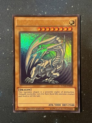 2016 Yu-Gi-Oh! Blue-Eyes White Dragon Ultra Rare Limited Edition CT13-EN008 NM-image