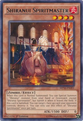 Shiranui Spiritmaster - MP16-EN201 - Rare - 1st Edition - Moderately Played-image