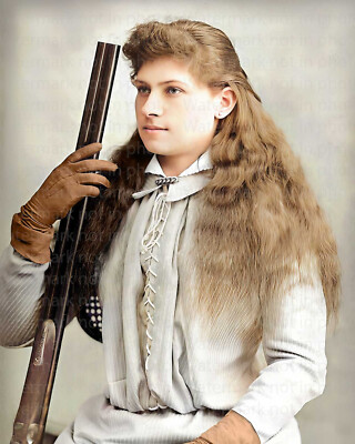 Annie Oakley 8x10 RARE COLOR Photo 604-image