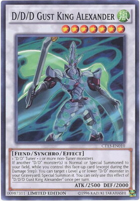 Yu-Gi-Oh Card - CT13-EN010 - D/D/D GUST KING ALEXANDER (super rare holo) - NM/M-image