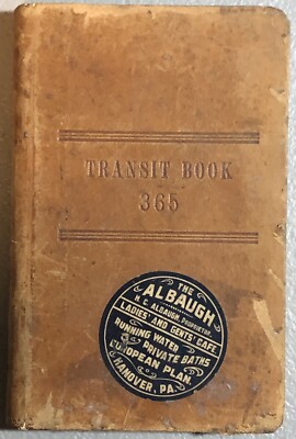 Leather Transit Book #365 Engineering Railroad Notebook Keuffel & Esser Vtg-image