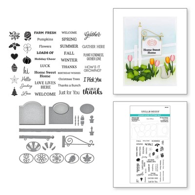 Sign Sentiments by Annie Williams Clear Stamp Die Set Metal-image