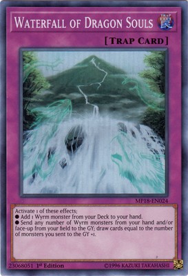 1 x Waterfall of Dragon Souls - MP18-EN024 - Super Rare - 1st Edition Near Mint,-image