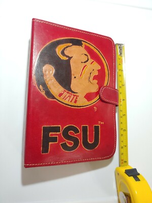 FSU Vintage Leather Day Planner. Appears hand tooled and colored 1997-blank !!-image