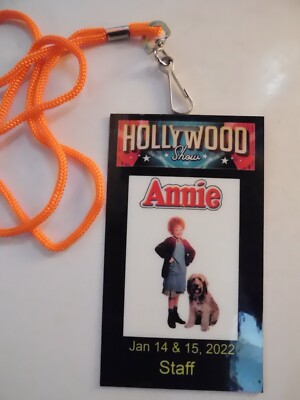 Limited Edition Hollywood Show ANNIE Staff 2022 Pass w/lanyard -image