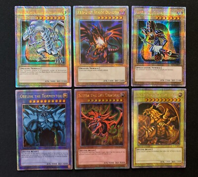Blue-Eyes Red-Eyes Dark Magician Ra Slifer Obelisk Quarter Century Secret Set-image